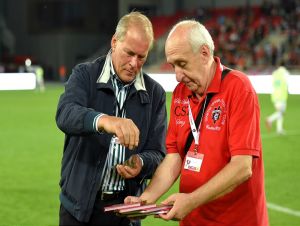 Výročie má kronikár Spartaka Mikuláš Rožňák, kalendár pripomína aj Ľubomíra Feldeka