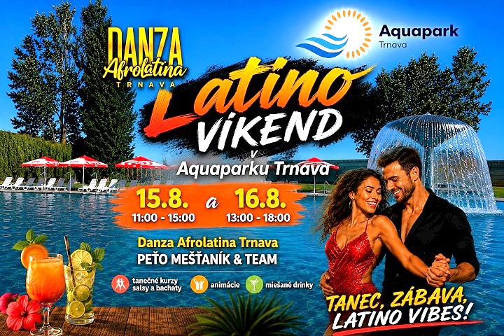 Užite si august v Aquaparku Trnava: Latino víkend, Havajský či Rodinný športový týždeň